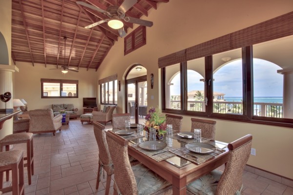 Coco Beach Resort Luxury Belize Resort Seaview Penthouse Dining and Living
