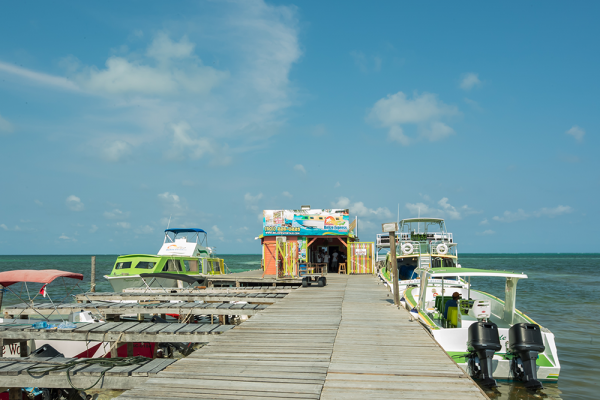 San-Pedro-Belize-Express-water-taxi-terminal-in-Caye-Caulker