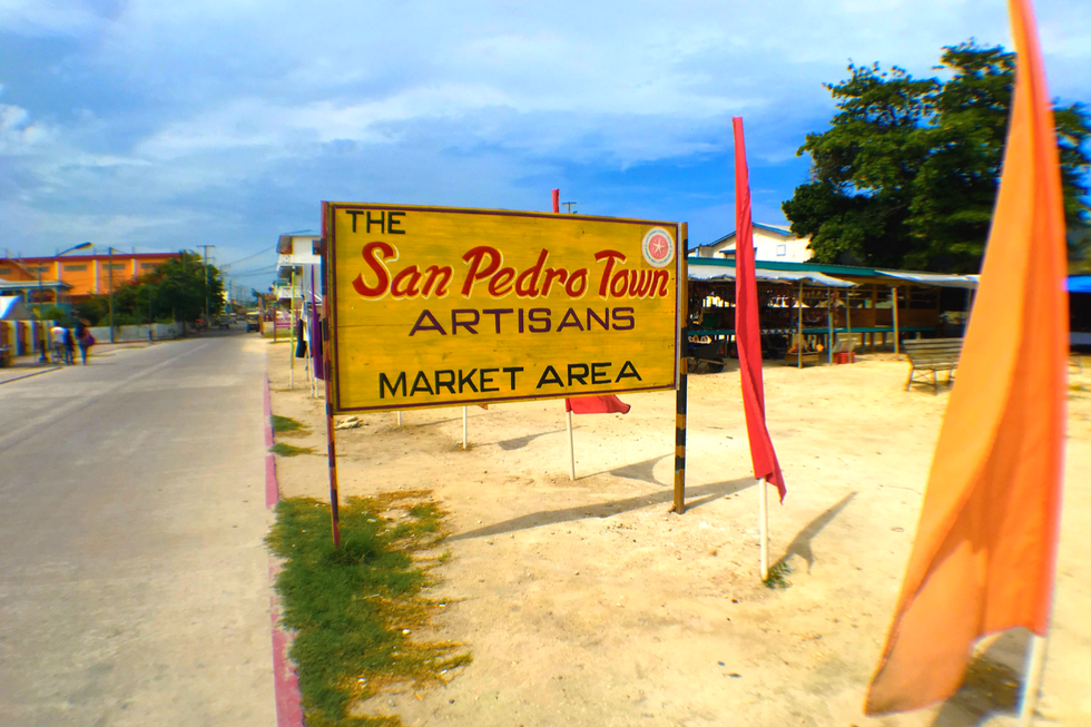 San Pedro Town Artisians Market Area