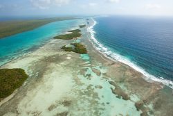 Aerial view of Ambergris Caye