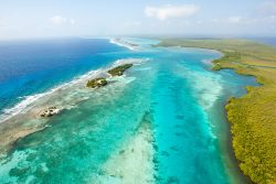 Aerial view of Ambergris Caye