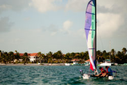 Hobie cat sailing romantic vacation