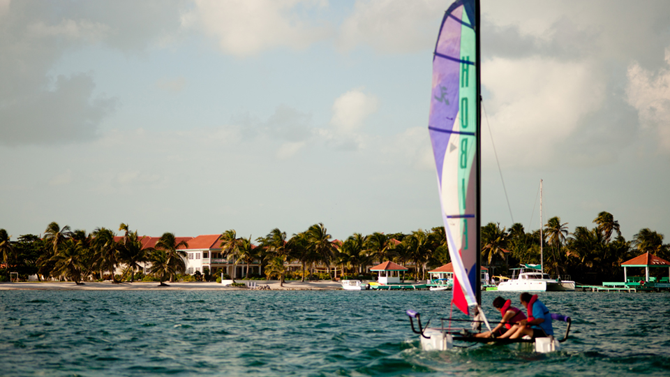 Hobie cat sailing romantic vacation