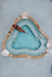 Lady Relaxation in the Pool