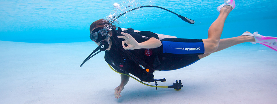 Scuba Diver on Ocean Floor