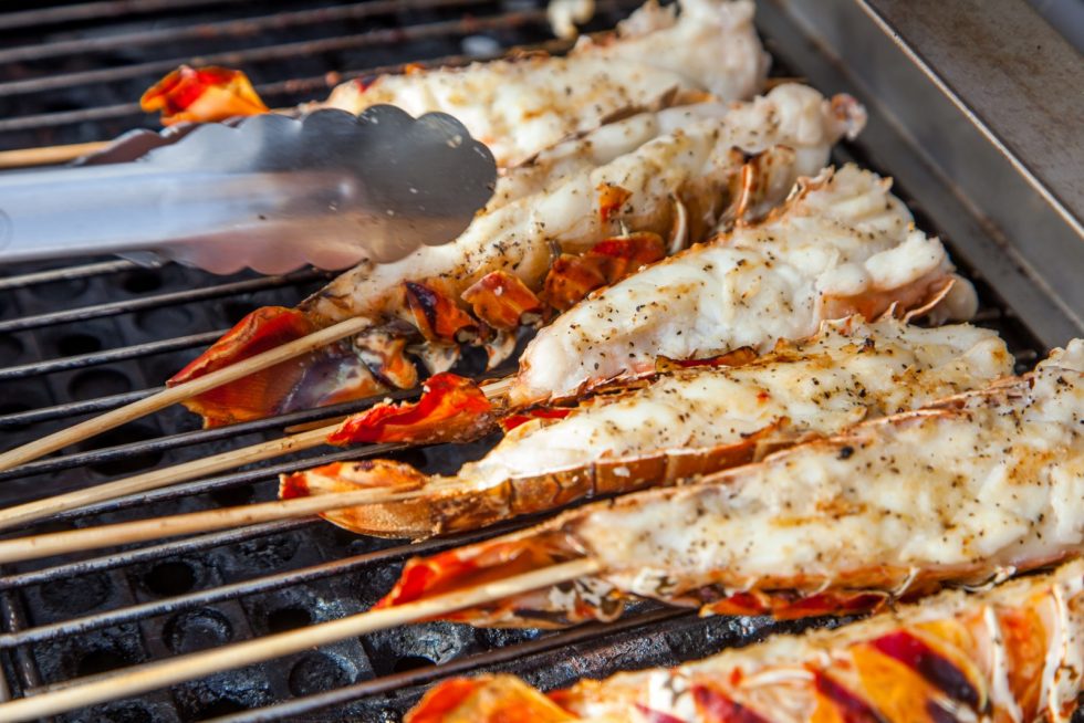 Grilled Lobster Tail Halves from Temple Run Restaurant